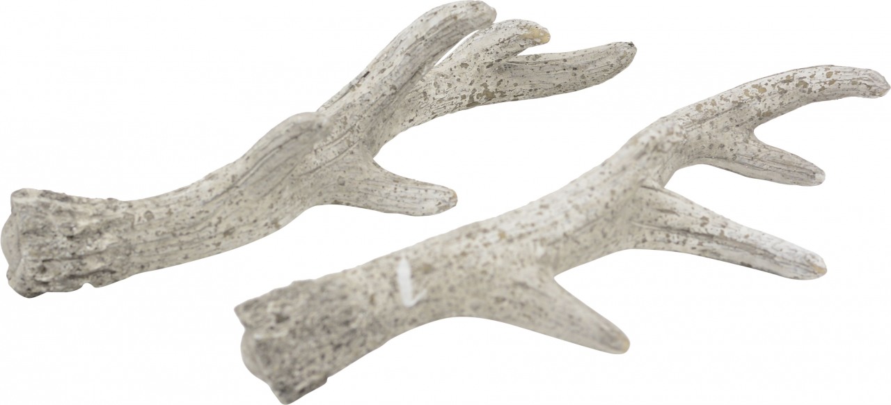 Exner »Geweih Valo« grau Polyresin