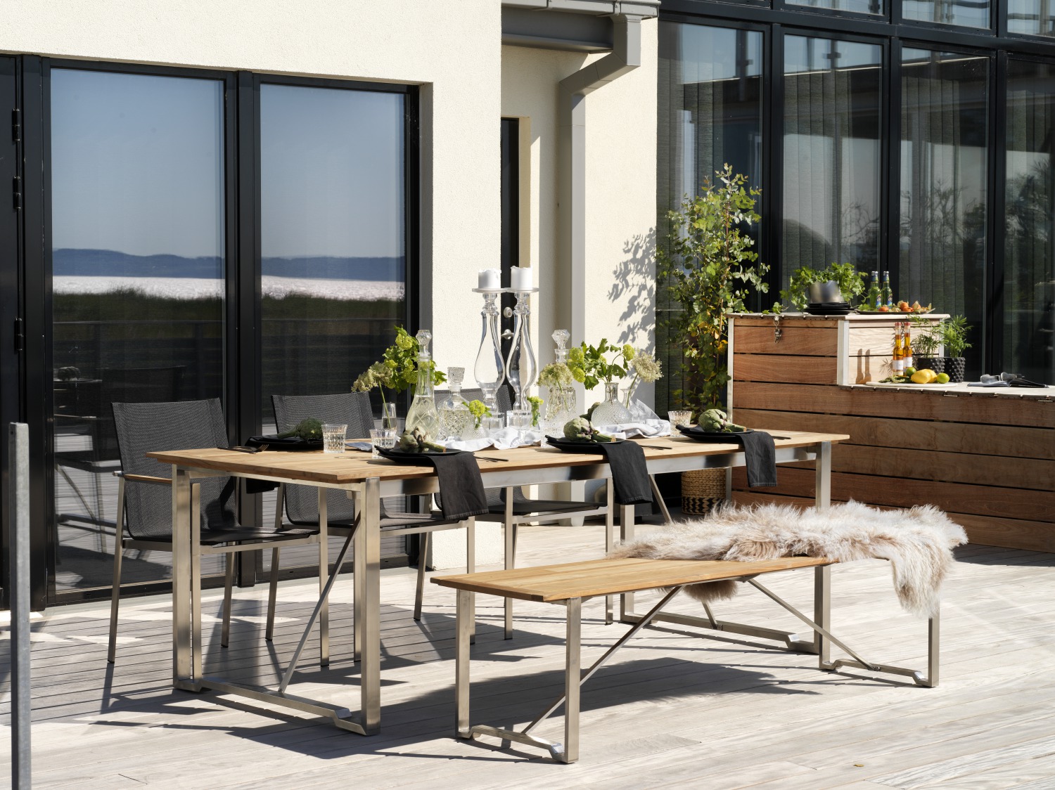 Brafab »Gotland« Teak-Edelstahlgruppe