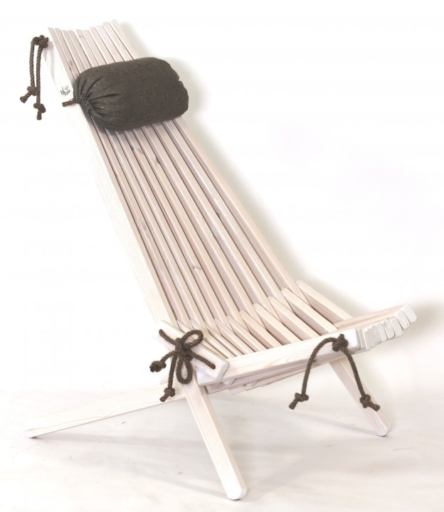 EcoFurn »EcoChair Kiefer Liegestuhl« weiß