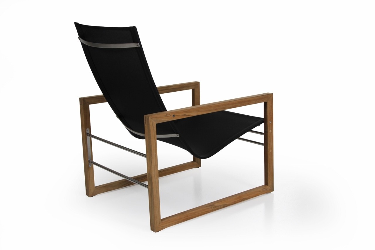 Brafab »Vevi« Teak Loungesessel + Fußhocker