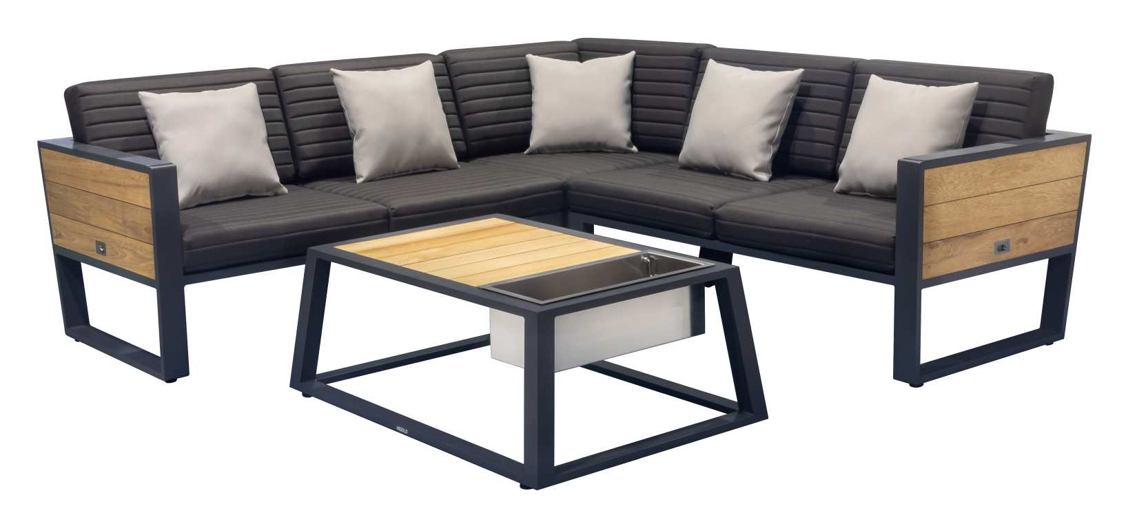 Higold »York« Ecklounge-Set schwarz
