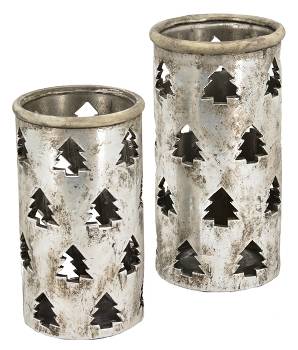 Exner »Windlicht ArgenT« silber Stoneware