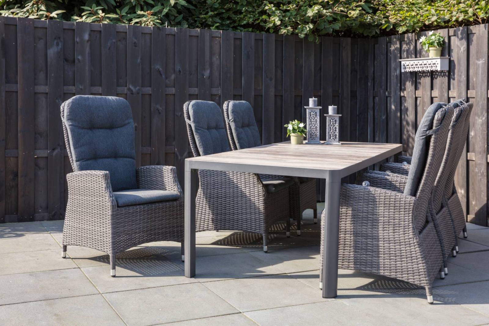 Lesli Living Dining-Garnitur Soho Comfort-Coal mit Castilla Negro