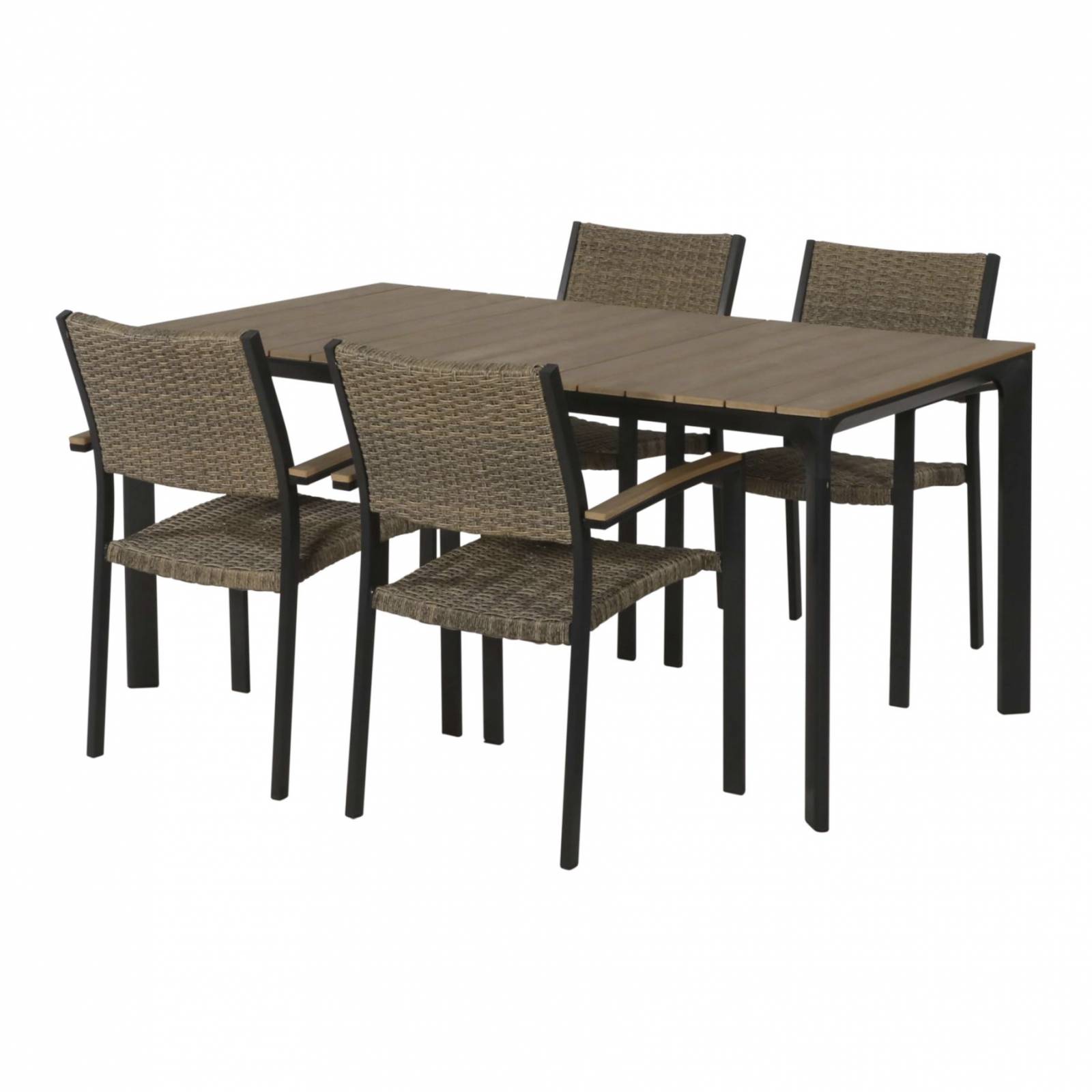 41301-PH4 Lesli Living Sitzgarnitur Arezzo 4 Personen braun 160x90x74cm