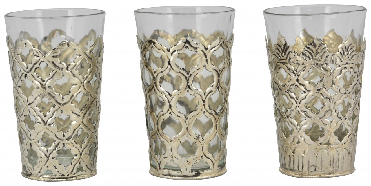 Exner »WindLicht Iride« 3er-Set (8,5x8,5x14cm)