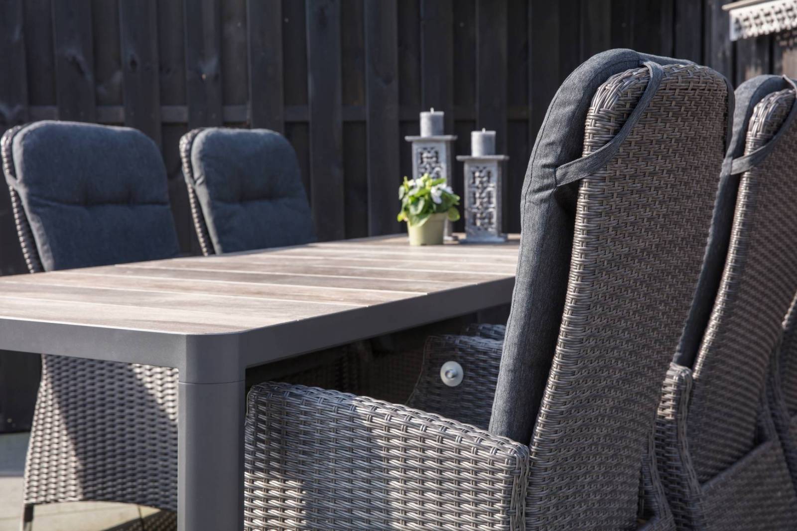 Lesli Living Dining-Garnitur Soho Comfort-Coal mit Castilla Negro