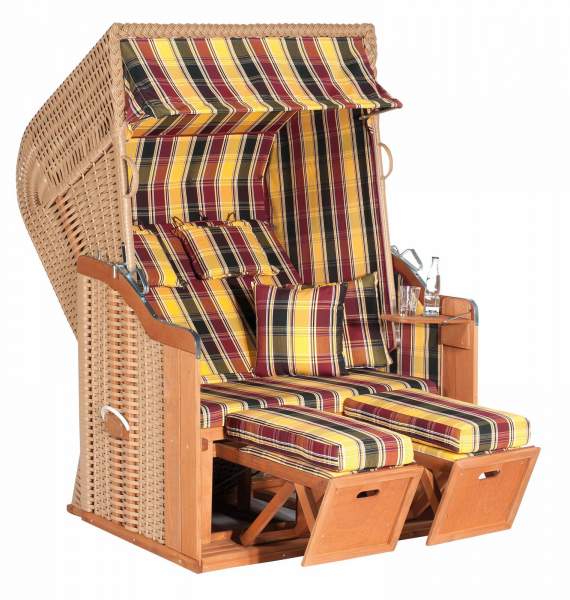Semi-reclining beach chair Rustikal 250 Plus beige 2-seater 1216