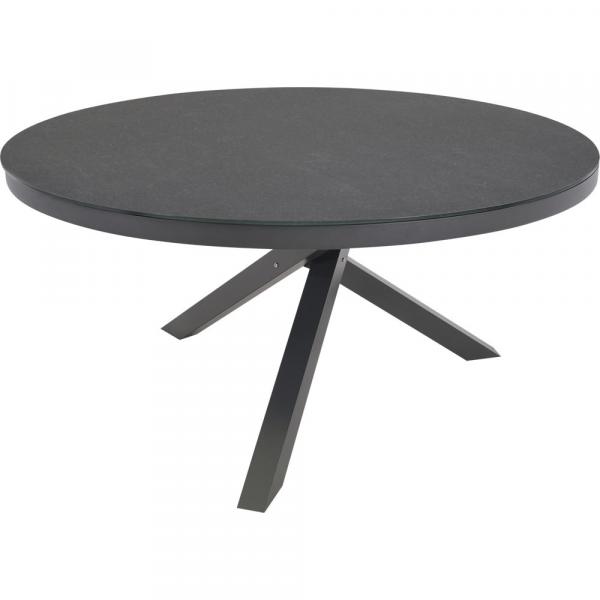 Lesli Living lounge table angolare Easystone table top "Soho Coal" regolabile